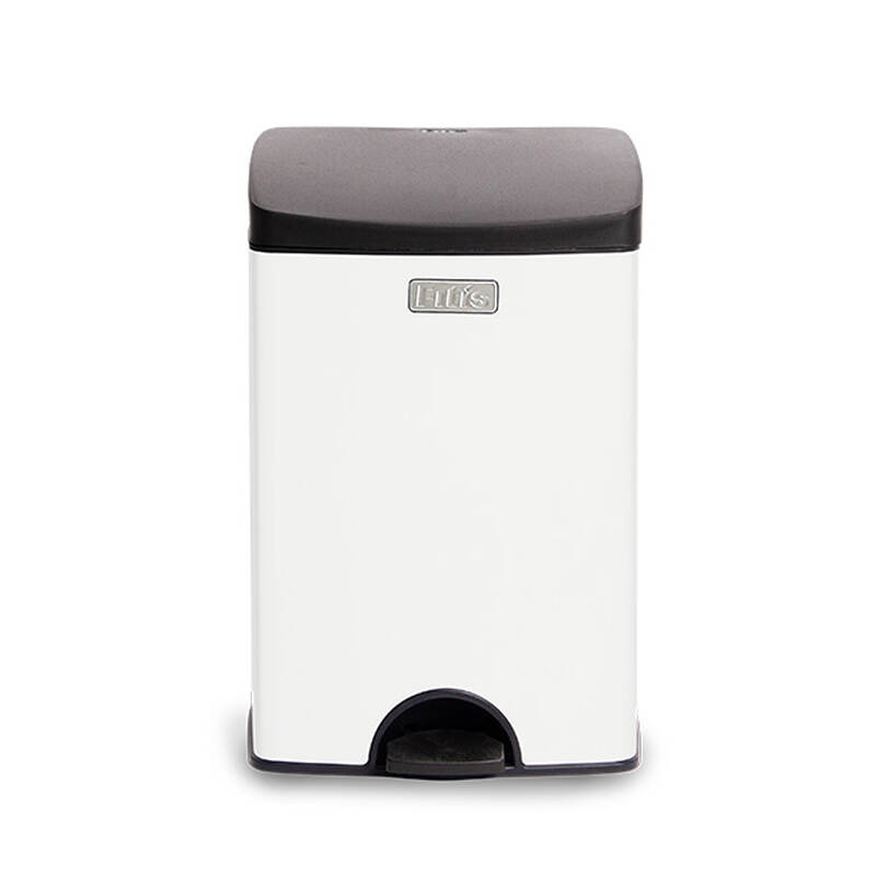 Th&ugrave;ng R&aacute;c Inox Fitis Premium 15L - Vu&ocirc;ng đạp thấp - 3 M&agrave;u (Inox mờ, Trắng, Đen) - SPS1-901, SPS1-904, SPS1-903 image number null